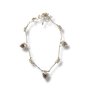 Vintage Ann Taylor Crystal Statement Necklace 30inch